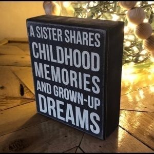 Wooden Decoration Sister Quote Sign